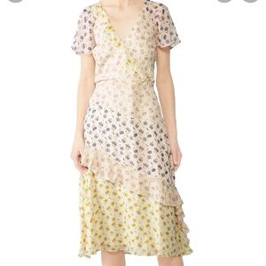 Joie Orita Floral Midi Dress size 8